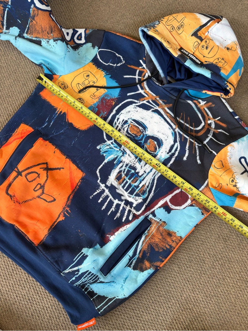 Jean-Michel Basquiat X Members Only All Over Print Graphic Sweatshirt Size Small - Picture 6 of 8